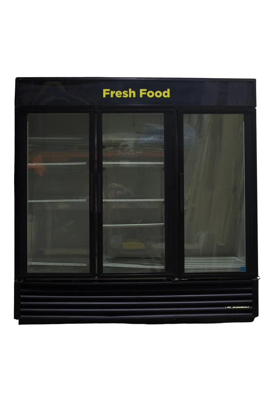 3-Door Glass-Front Refrigerator