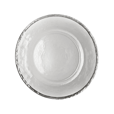 Alpine Silver Rim Glass Charger
