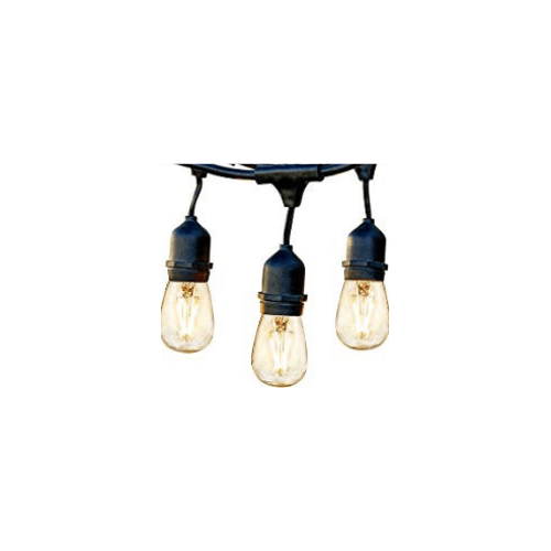 Black Edison String Tent Lighting