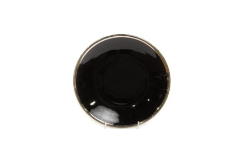 Black with Platinum Band Dinner Plate, 10.5"