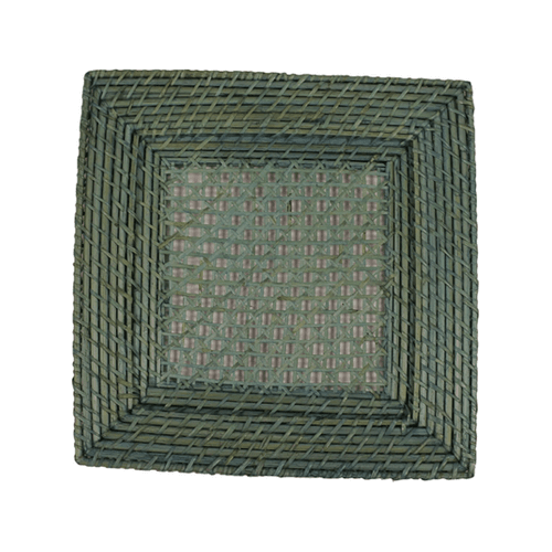 Blue Wicker Charger