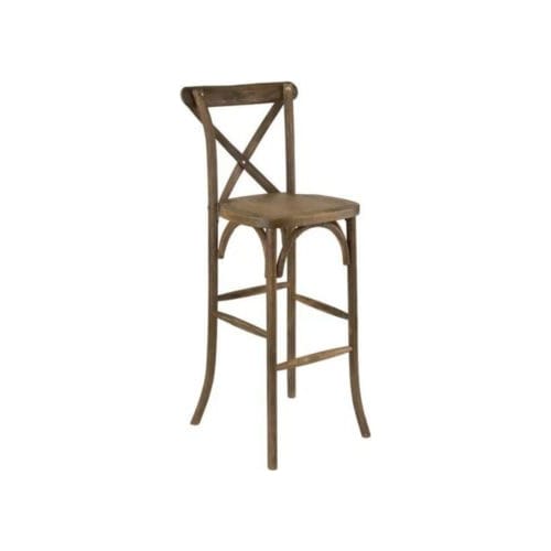 Cross Back Bar Stool