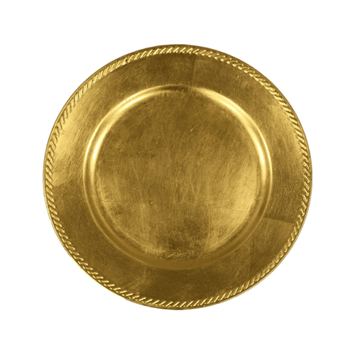Gold Ribbon Acrylic Charger