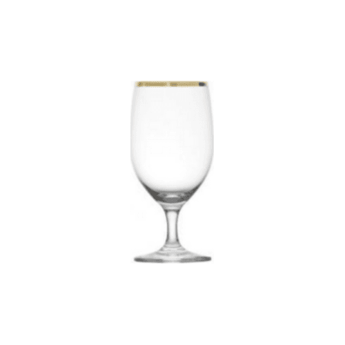 Gold Rim Water Glass, 13.5 oz (Rack of 25)