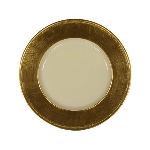 Gold & White Acrylic Charger