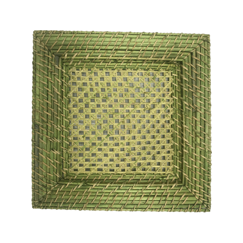 Light Green Wicker Charger