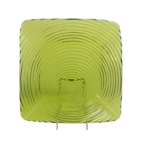 Lime Green Maze Glass Charger, 13"