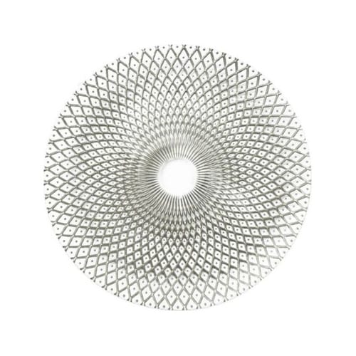 Mandala Silver Glass Charger