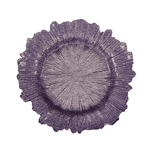 Purple Sponge Glass Charger