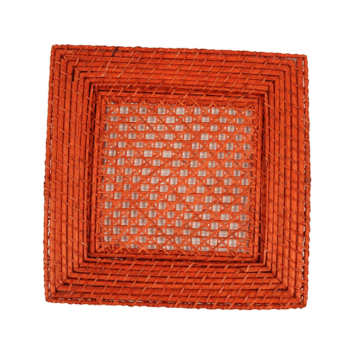 Red Wicker Charger