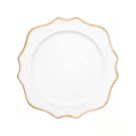 Trieste Glass Gold Band Charger