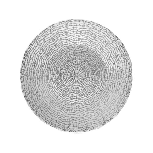 Webbed Silver Glass Charger