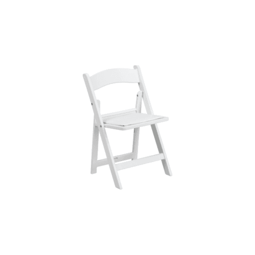White Resin Folding Chair