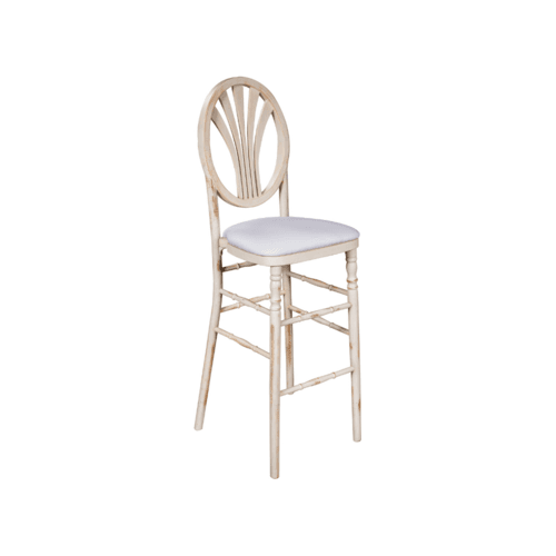 White Washed Horizon Bar Stool