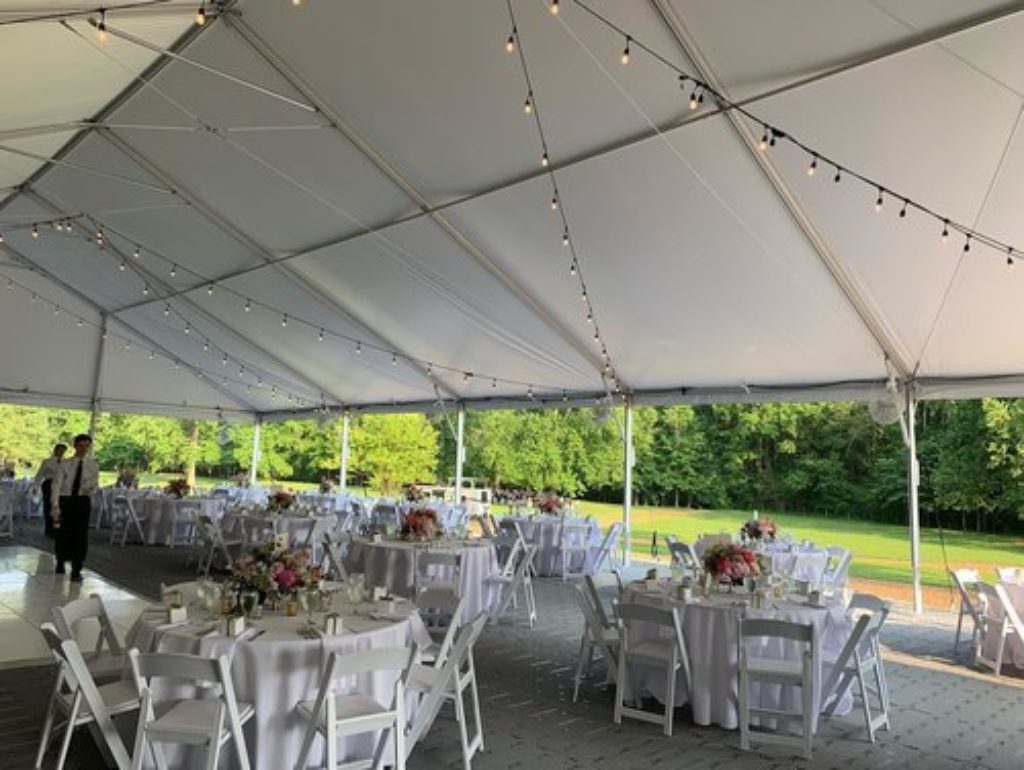 Black Edison String Tent Lighting - Atlanta Party Rentals