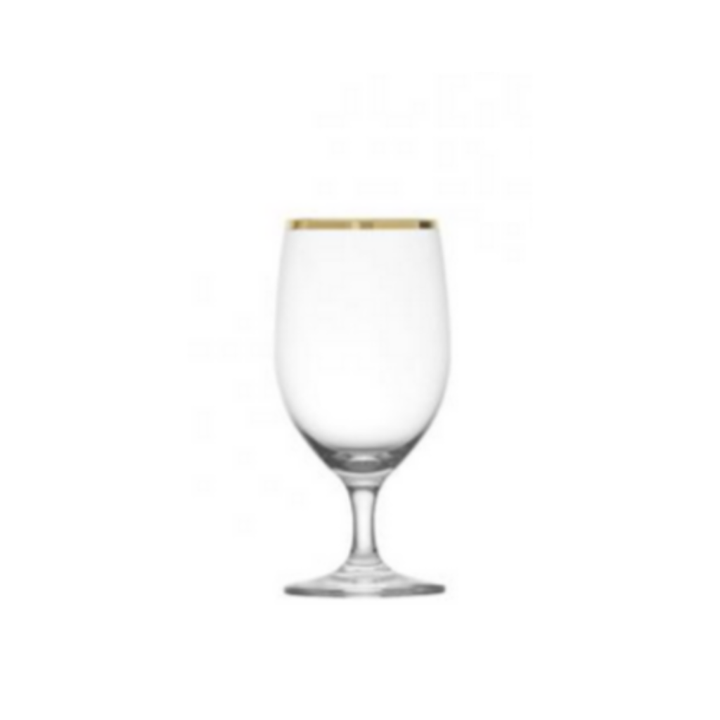 GOLD RIM WATER GLASS – The Social Hire Co.