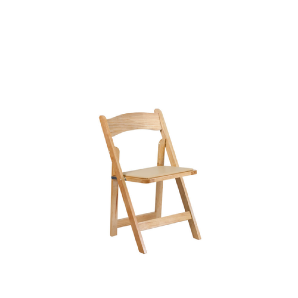 Natural Padded Folding Chair   Atlanta Party Rentals 1024x1024 