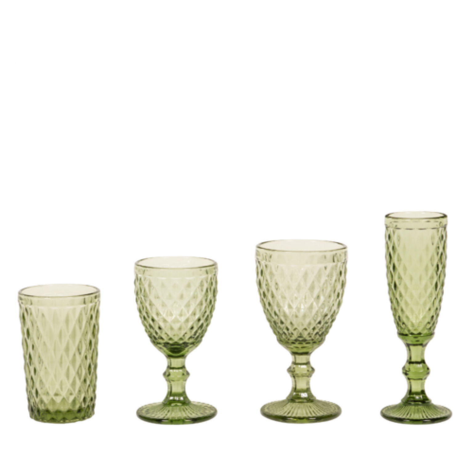 Green Glassware Atlanta Party Rentals
