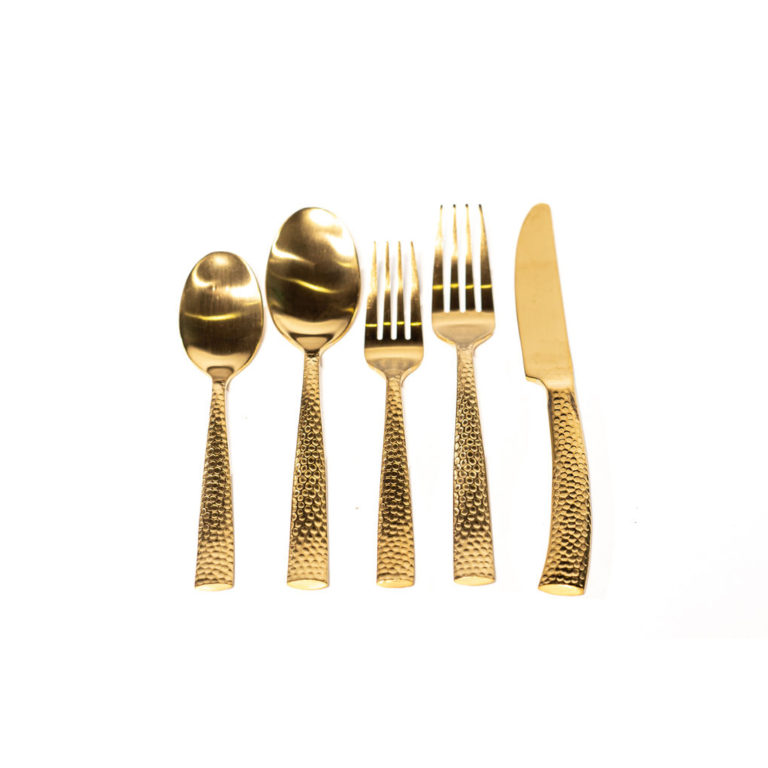 Hammered Gold Flatware Atlanta Party Rentals